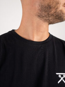 BERNA T-shirt basica con stampa logo sul cuore 233137 Nero3