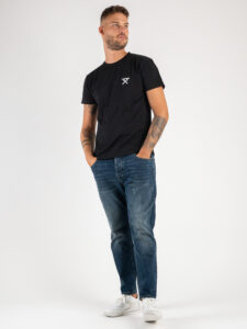 BERNA T-shirt basica con stampa logo sul cuore 233137 Nero4