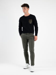 BL.11 Pantalone chinos A:I FRANCIACORTA Verde Militare4