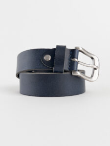 BL11 Cintura basica in pelle liscia CPP Blu2