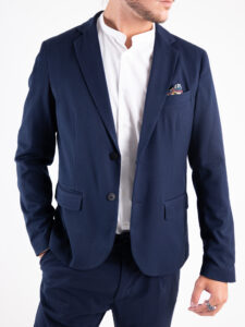 BL11 Giacca da abito monopetto in poliviscosa JOUNG Blu8