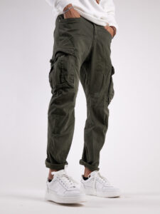 BL11 Pantalone cargo cropped con tasconi laterali SANBERNARDO Verde7