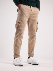 BL11 Pantalone cargo regular con tasconi laterali MERTENS Beige2
