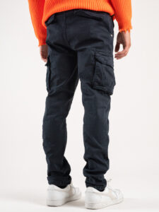 BL11 Pantalone cargo regular con tasconi laterali MERTENS Blu (1)