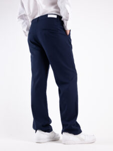 BL11 Pantalone da abito a gamba larga in poliviscosa JOUNG Blu5