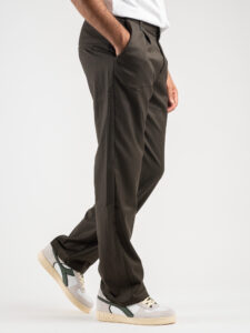 BL11 Pantalone da abito a gamba larga in poliviscosa JOUNG Verde Militare3