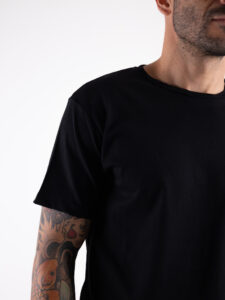 BL11 T-shirt in cotone con stampa sushi MARINI Nera3