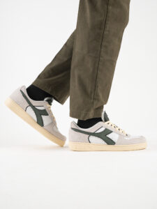 DIADORA Magic Basket Low Suede Leather WhiteDark Forest