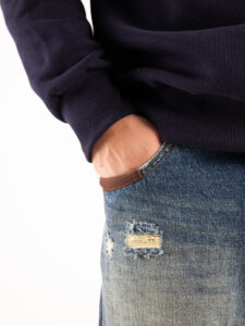 GIANNI LUPO Jeans CARROT con rotture e patch GL159F5