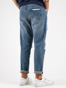 GIANNI LUPO Jeans CARROT con rotture slavato GL622Y (1)