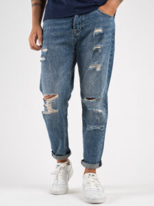 GIANNI LUPO Jeans CARROT con rotture slavato GL622Y (3)