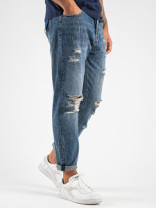GIANNI LUPO Jeans CARROT con rotture slavato GL622Y (4)