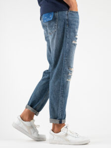 GIANNI LUPO Jeans CARROT con rotture slavato GL622Y (5)
