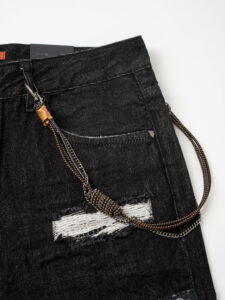 GIANNI LUPO Jeans con rotture e patch bandana GL163F Black (9)