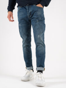 GIANNI LUPO Jeans lavaggio medio con piccole graffiature GL6193Q Azzurro (2)