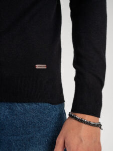 GIANNI LUPO Maglione girocollo basico in poliviscosa GL3398 Black (1)
