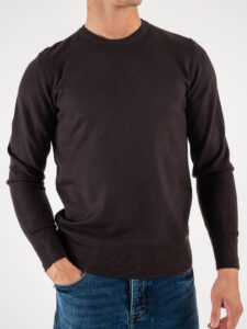 GIANNI LUPO Maglione girocollo basico in poliviscosa GL3398 Coffee (4)