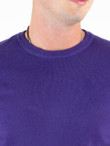 GIANNI LUPO Maglione girocollo basico in poliviscosa GL3398 Viola4