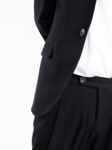IMPERIAL Giacca monopetto da abito con collo a coreana JZBAGAP Nera4