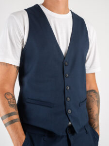 IMPERIAL Gilet da abito L810GAP Blu (3)