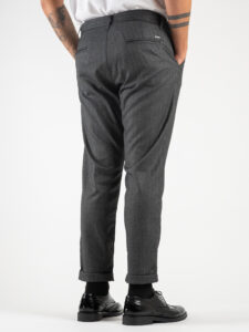 IMPERIAL Pantalone chinos da abito fantasia spigata PWB0GDX Antracite (1)