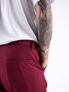 IMPERIAL Pantalone da abito con gamba morbida e pinces PD9CGAP Amarone3