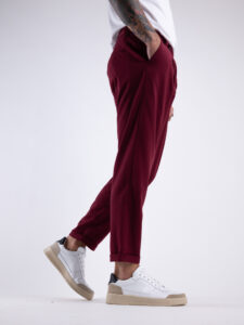 IMPERIAL Pantalone da abito con gamba morbida e pinces PD9CGAP Amarone4
