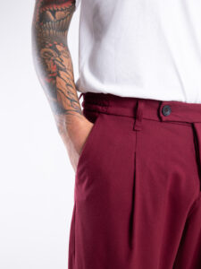 IMPERIAL Pantalone da abito con gamba morbida e pinces PD9CGAP Amarone6