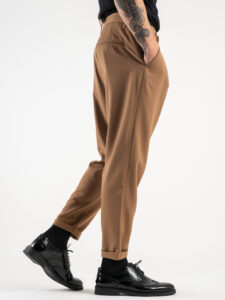 IMPERIAL Pantalone da abito con gamba morbida e pinces PD9CGAP Camel (6)