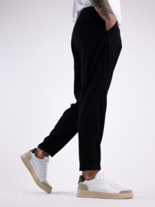 IMPERIAL Pantalone da abito con gamba morbida e pinces PD9CGAP Nero3
