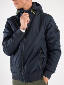 ONLY&SONS Bomber con cappuccio e zip MAZE 22026112 Dark Navy (2)