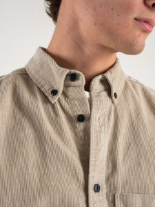 ONLY&SONS Camicia in velluto con colletto e tasca frontale NEW TERRY 22026296 Silver Lining (6)
