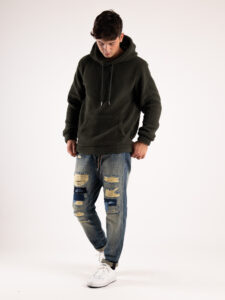 ONLY&SONS Felpa orsacchiotto con tascone e cappuccio REMY 22020732 Rosin1