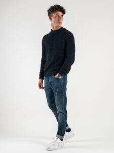 ONLY&SONS Maglione girocollo intrecciato BART 22025536 Dark Navy (4)