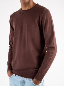 OVER-D Maglione girocollo basico M11 Moro (3)