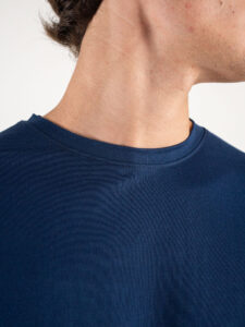 OVER-D T-shirt basica a manica lunga OE1F2W3T03 Blu (5)