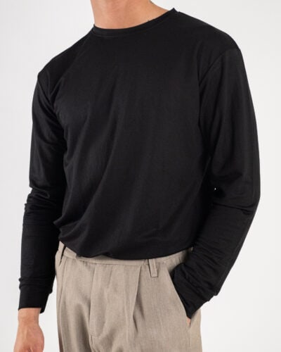 OVER D T shirt basica a manica lunga OE1F2W3T03 Nera 1 Nuovi Arrivi
