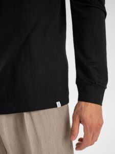 OVER-D T-shirt basica a manica lunga OE1F2W3T03 Nera (6)