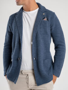 V2 Giacca in maglia misto lana merino con pochette GULOPE Jeans (6)