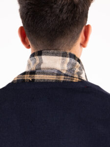 V2 Giacca in maglia misto lana monopetto con toppe GULTTIN Blu7