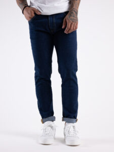 V2 Jeans blu slim,tasca posteriore in panno con stampa ETNICA Blu denim5