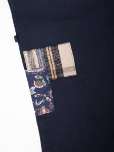 V2 Jeans con coulisse, piccole graffiature e pacht laterali DRILL Blu2