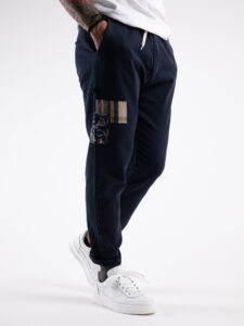 V2 Jeans con coulisse, piccole graffiature e pacht laterali DRILL Blu7