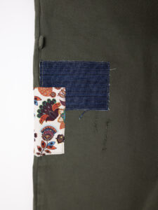 V2 Jeans con coulisse, piccole graffiature, pacht laterali DRILL Militare2