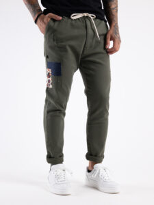V2 Jeans con coulisse, piccole graffiature, pacht laterali DRILL Militare5
