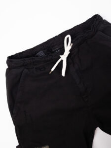 V2 Jeans con coulisse, piccole graffiature, pacht laterali DRILL Nero5