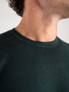 V2 Maglione in viscosa con taschino FIORATO MAVI verde (5)