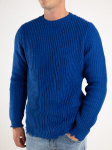 V2 Maglione misto lana con strappi MASTR Royal3
