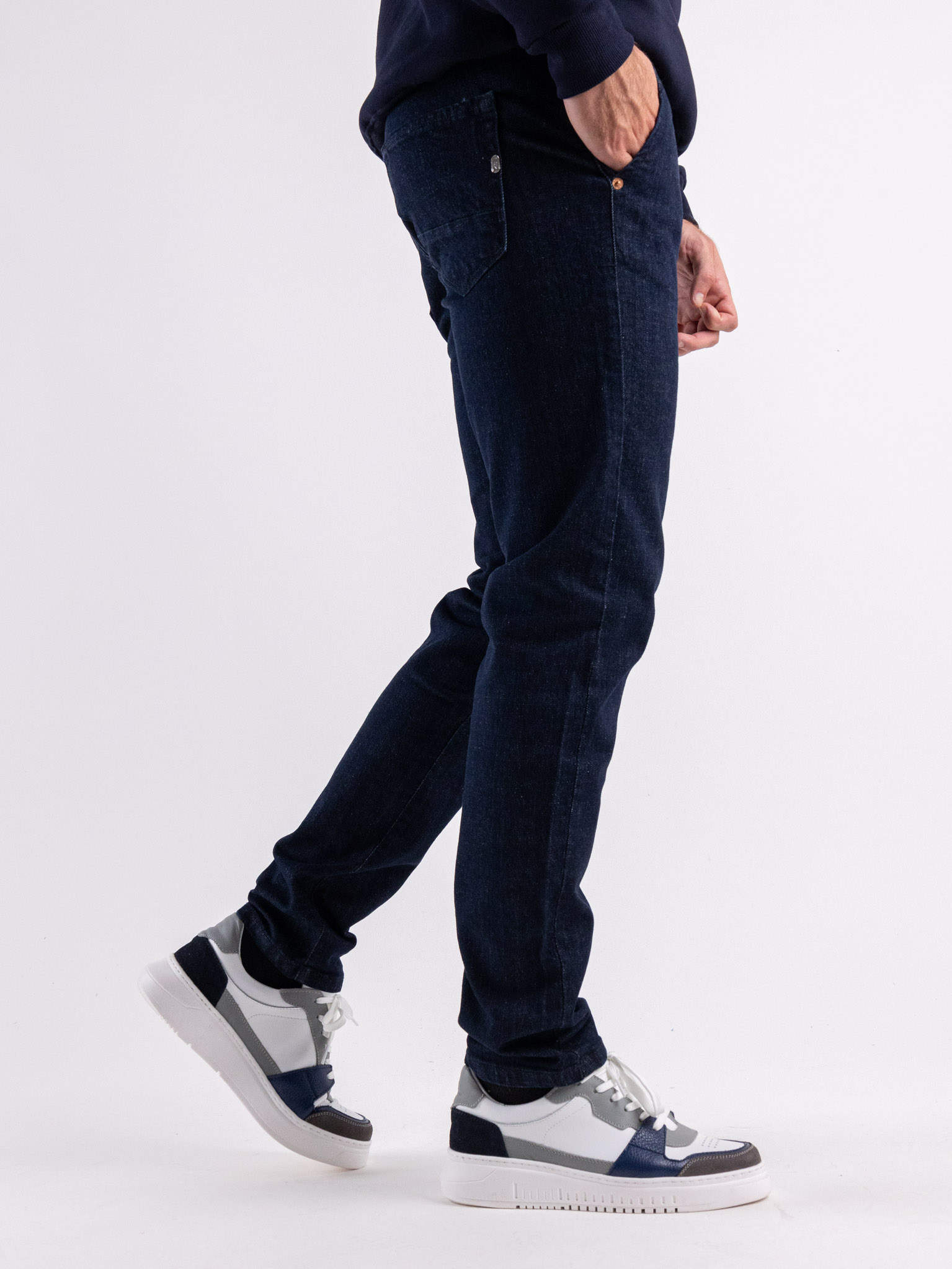 727 Jeans slim fit leggermente slavato con tasche alla francese