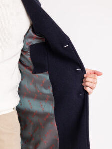 BERNA Cappotto lungo con bottoni 233079 Blu5